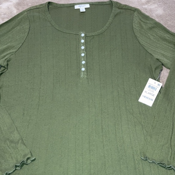 Style & Co. Pointelle Knit Top - Picture 6 of 8